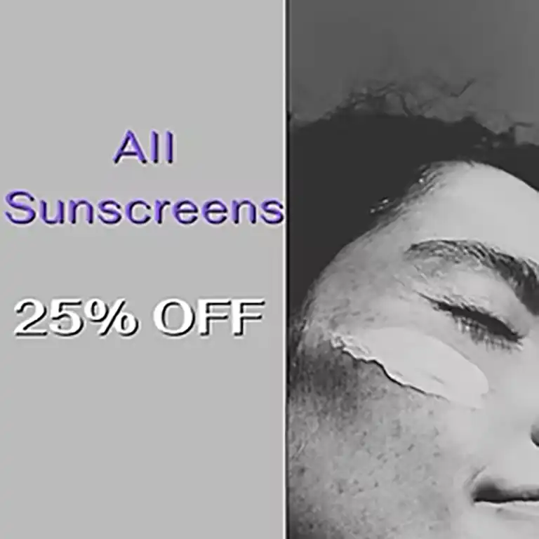 Get 25% off All Sunscreens