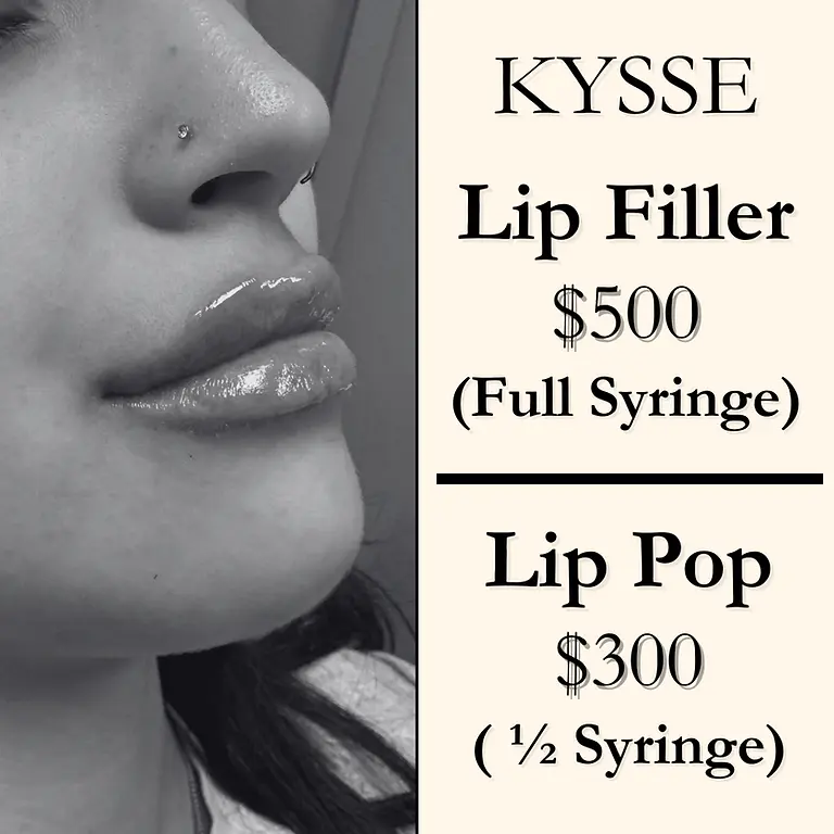 Kysse Full Syring Lip Filler and Lip Pop Special Offers